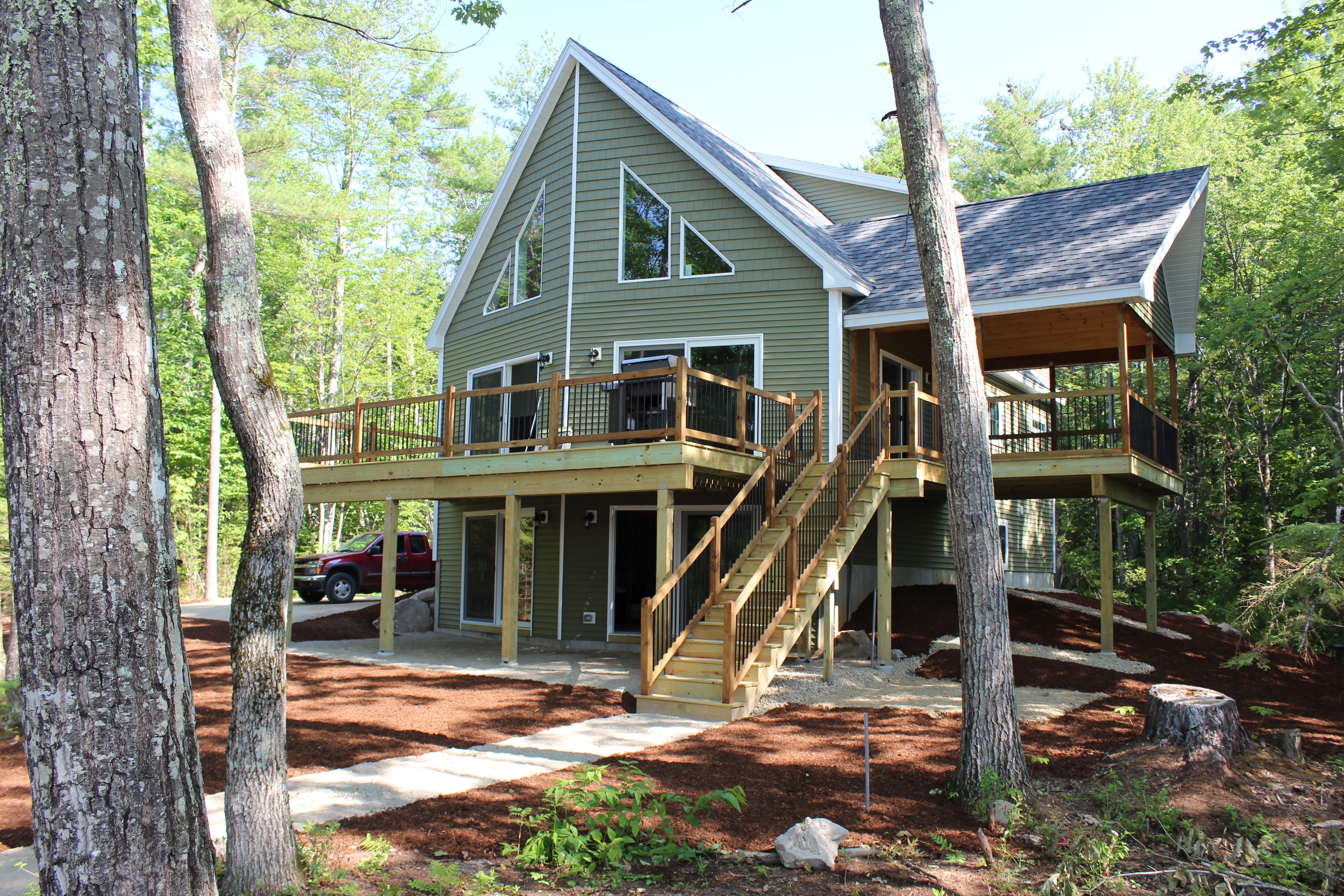 Brown chalet exterior