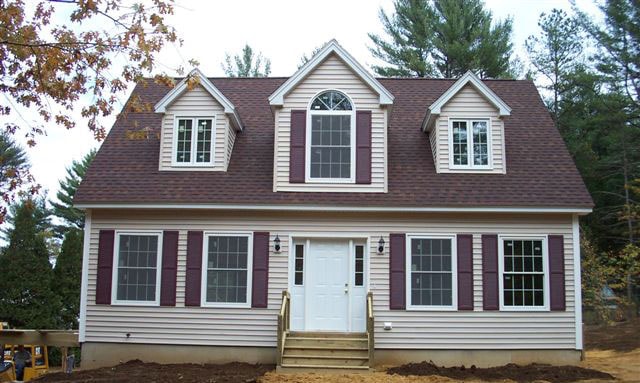 Cape style home exterior