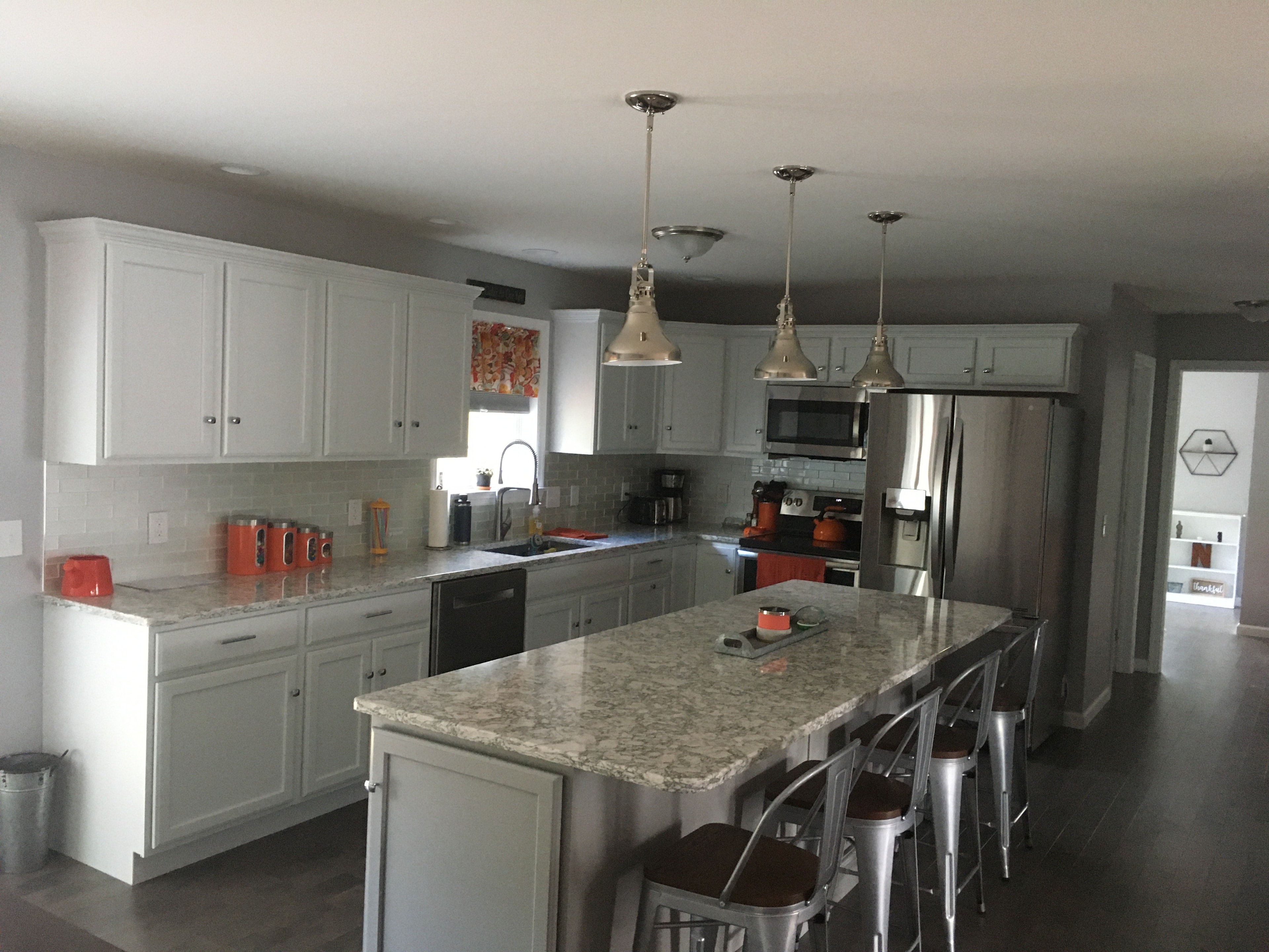 Kitchen with granite island