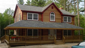 Colonial home with porch built by Winsor Homes