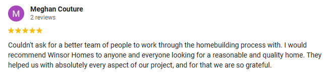 5-star Google review from Meghan Couture
